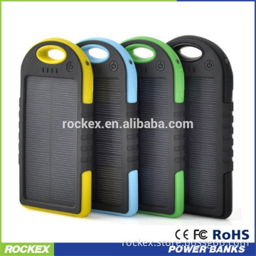 Portable Solar charger 5000mah with led light